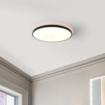 Astrid 21.25" Modern Minimalist Iron Circle Integrated LED Flush Mount - JONATHAN Y